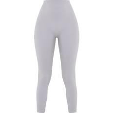 Polyamide Tights PrettyLittleThing Structured Contour Rib Leggings - Grey