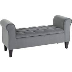 Benches Homcom Button-Tufted Ottoman Storage Bench 53.2x25.5"