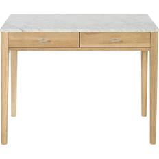 White oak table Bianco Meno 36" Italian Carrara Console Table