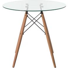 Round table top glass Round Clear Glass Top Dining Table