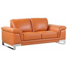 Camel color leather sofa Homeroots Lovely Camel Loveseat Sofa