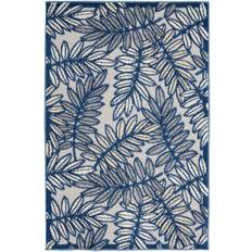 Carpets & Rugs Nourison Aloha Leaf Print Blue, White