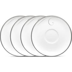 Gray Saucer Plates Noritake Wave Set of 4 Service Saucer Plate