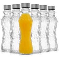 Glass Water Bottles Joyjolt Spring Fluted Cap Vannflaske