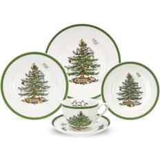 Dinner Sets Spode Christmas Tree 5 Place Service Dinner Set