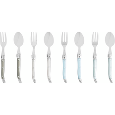 Green Cutlery Sets French Home Laguiole 8-Piece Cocktail Cutlery Set