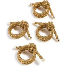 Enamel Napkin Rings KIM SEYBERT Glam Knot Rings Gold One Size Napkin Ring