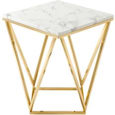 Modway White Small Tables modway Vertex Collection EEI-4206-GLD-WHI Small Table