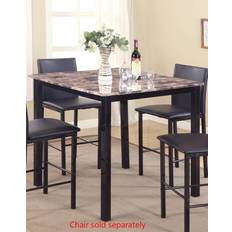 Marble counter height table Roundhill Furniture Citico Metal Dining Table