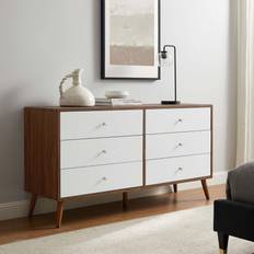 Modway White Chest of Drawers modway Transmit 60" Chest of Drawer