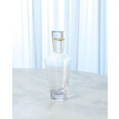 Global Views Hammered Decanter-Clear w/Gold Rim Wine Carafe