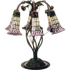 Pink Table Lamps Meyda Tiffany 102416 Flowers Table Lamp