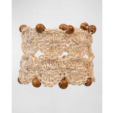 Beige Portatovaglioli Juliska Macrame Napkin Ring Portatovagliolo