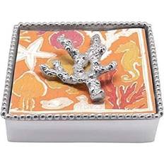 Orange Napkin Holder Mariposa Coral Beaded Napkin Holder