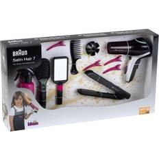 Son Jouets stylistes Klein Braun Mega Hairstyling Set with Satin Hair 7 Hairbrush 5873