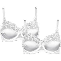 Naturana Underwired Bras with Elaborate Embroidery 2-pack - Eggplant Weis