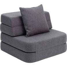 by KlipKlap 3-Fold Sofa Single Blue Grey/Grey