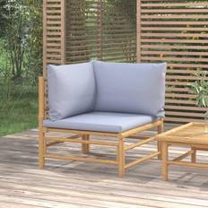 vidaXL Divano Angolare Giardino con Cuscini Grigio Chiaro Bambcod mxl 70667 Set da Lounge da Esterno