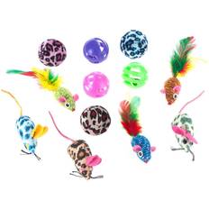 Cat Toy Set with Balls and Mice 12 Toys