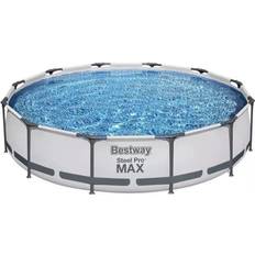 Bestway Itsestään Pysyvät Uima-altaat Bestway Steel Pro Max Pool Set with Filter Pump Ø3.66x0.76m