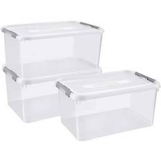 Curver Plasticbokse HANDY 400 x 290 x 600 mm Transparent Set of 3 Opbevaringsboks