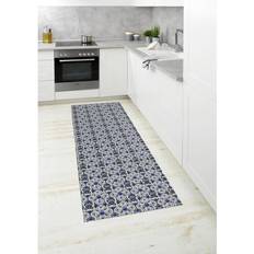 Tappeti da bagno Wenko Tappeto Da Bagno Plastica Bianca Blu 65x200 cm Blu