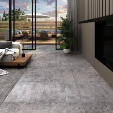 vidaXL Listoni Autoadesivi PVC 5,21 m 2 mm Grigio Cemento