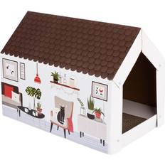Katthus Zooplus XL katthus med klösbräda retrodesign L 58