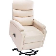 Massage & Relaxation Products vidaXL Power Lift Massage Recliner Chair for Elderly Home Theater Cream Fabric