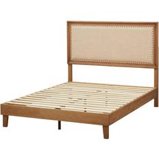 Queen rustic bed frame Buylateral Queen Shaye Rustic Bed Beige/Natural