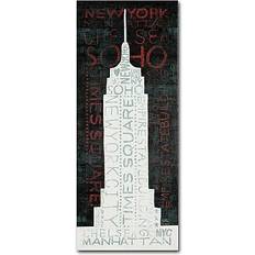 Polyester Wall Decor ‎Trademark Global Fine Art "Empire State Building" Mullan Graphic Art on Wrapped Wall Decor