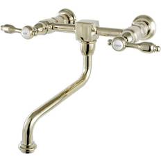 Taps Kingston Brass KS1212TAL Tudor Wall Mount Bathroom Faucet Polished Bronze