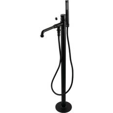 Black Tub & Shower Faucets Kingston Brass KS703.DPL Paris Mounted Tub Filler Matt Black