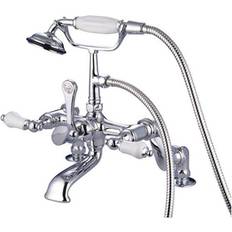 Taps Kingston Brass Cc656T1 Clawfoot Tub Filler Shower Polished Chrome