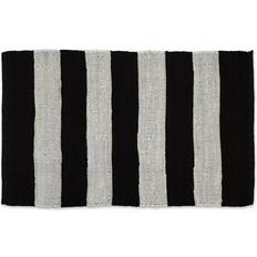 Black and white stripe rug DII Stripe Rag Rug Black, White