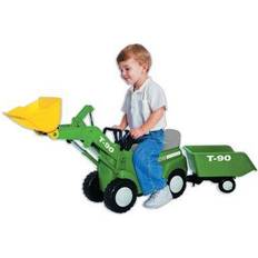 Sound Tractors Skyteam Technology Farm Tractor with Big Scoop and Trailer Ride-On Toy, 75 lb. Capacity