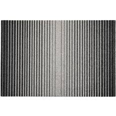 Entrance Mats Chilewich Easy Care Domino Stripe Shag Door Mat Black, White