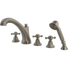 Kingston Brass KS43285BX Three Handle Roman Tub Grey