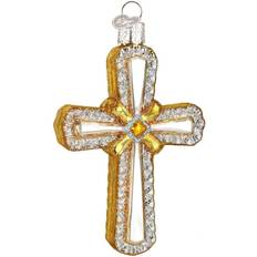 Yellow Christmas Tree Ornaments Old World Christmas Spiritual Gifts Cross Christmas Tree Ornament