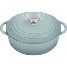 Green Casseroles Le Creuset Enameled Cast Iron Classic Shallow with lid