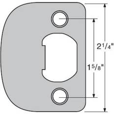 Kwikset Full Round Strike 1 Count Pack of 1 Iron Black