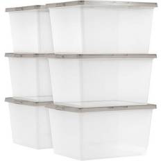 Iris USA 24.5 Quart Snap Top Storage Box
