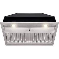 Akicon 3-Speeds 600CFM Ducted Insert/Built-in Range Hood, Ultra Dimmable Lights, White, Silver