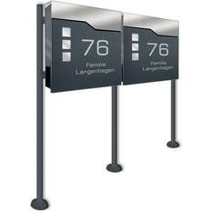 Doppel Standbriefkasten ANTHRAZIT GRAU RAL 7016