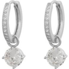 Snö of Sweden Rola Earrings - Silver/Transparent