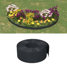 vidaXL Bordature da Giardino 5 pz 10 m 20 cm in Polietilene - Nero