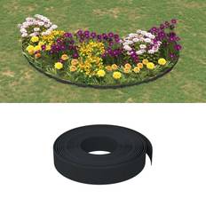vidaXL Rabattkant svart 2 st 10 polyeten