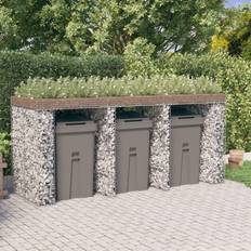 Enclosures vidaXL 270 91 120 Gabion Wall for Garbage Bin Gabion Cage