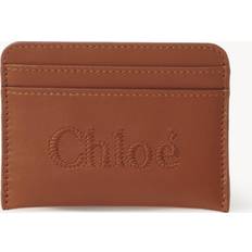 Chloé Caramel Sense Logo-embroidered Leather Card Holder