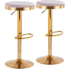 Gold Bar Stools Lumisource Dakota Collection BS-DAKOTA AUVSV2 Bar Stool 2